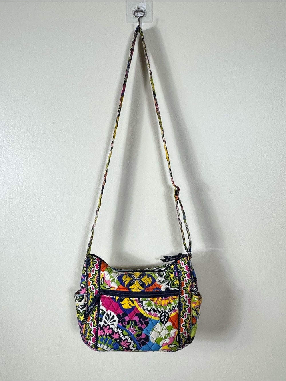 Vera Bradley Rio Crossbody Bag Large Bohemian Floral Quilted Cotton Colorful - Picture 2 of 6